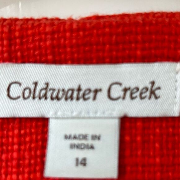 Coldwater Creek Red Pearl-Beads Blazer Jacket Size 14 - Picture 3 of 10